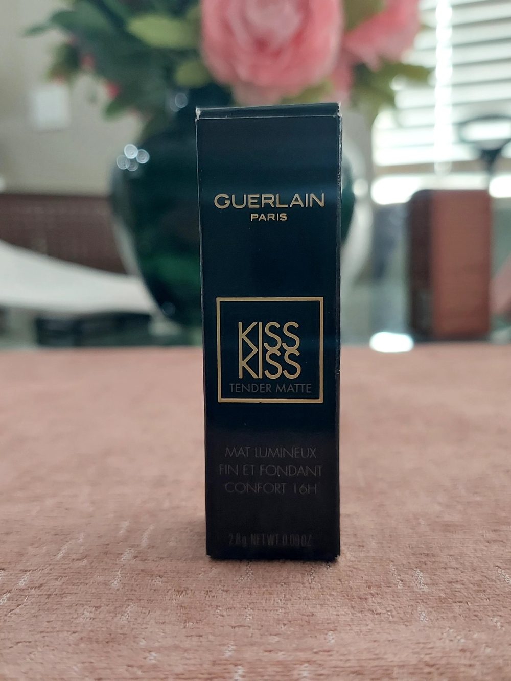 NEW GUERLAIN Lucky Pink Tender Matte Lipstick Packaging in Black and Gold